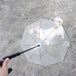 New Transparent Pet Umbrellas Small Dog Umbrella with Dog Leash Iron Chain as Raincoat for Dogs Beautiful Package Pet Supplies