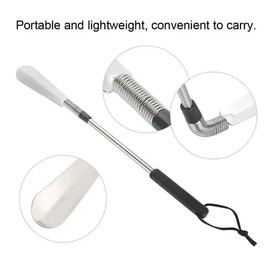 Universal Portable Home Supply Stainless Steel Shoes Lifter Spoon Durable Tool Wearing Long Handle Pull Professional Shoehorn