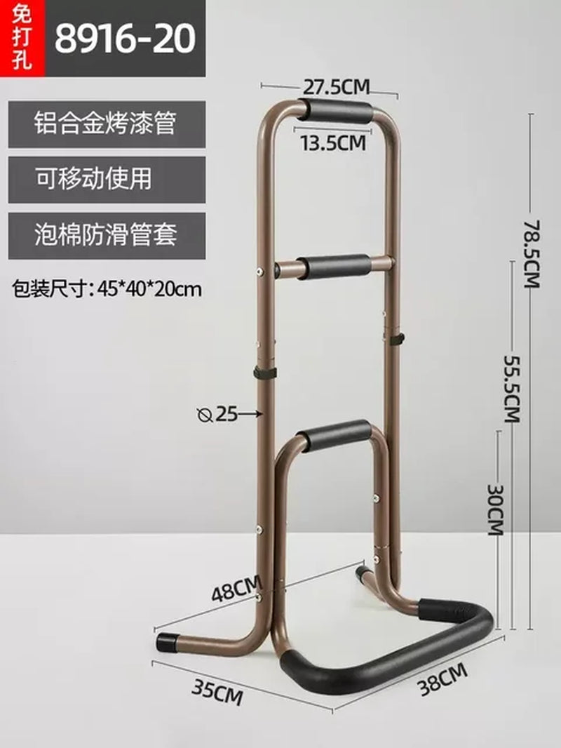 Non-Perforated Handrail Railings Crutches Get-Up Aids Walkers for Elderly Home Bed Frame Handles Mobility Aids Strong Durable