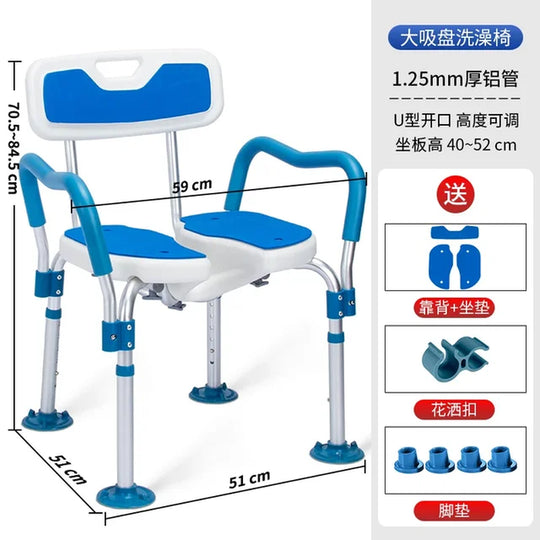 Folding Disabled Shower Seat Elderly Persons Care Products Shower Seat Ultralight Designer Silla Para Ducha Bathroom Furniture