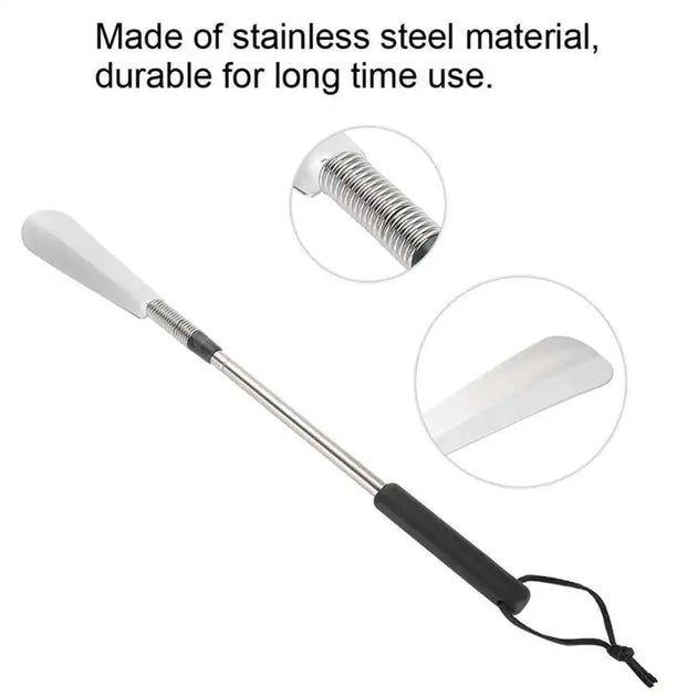 Universal Portable Home Supply Stainless Steel Shoes Lifter Spoon Durable Tool Wearing Long Handle Pull Professional Shoehorn