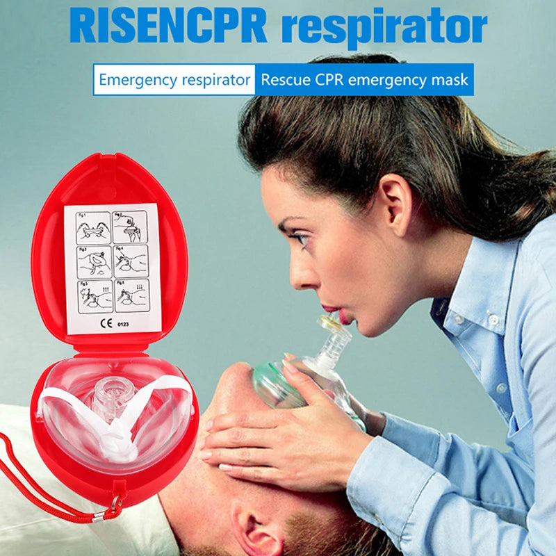 Artificial Respiration One-Way Breathing Valve Mask First Aid CPR Training Breathing Mask Protect Rescuers Mask Accessories