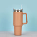 40Oz Straw Coffee Insulation Cup with Handle Portable Car Stainless Steel Water Bottle Largecapacity Travel BPA Free Thermal Mug