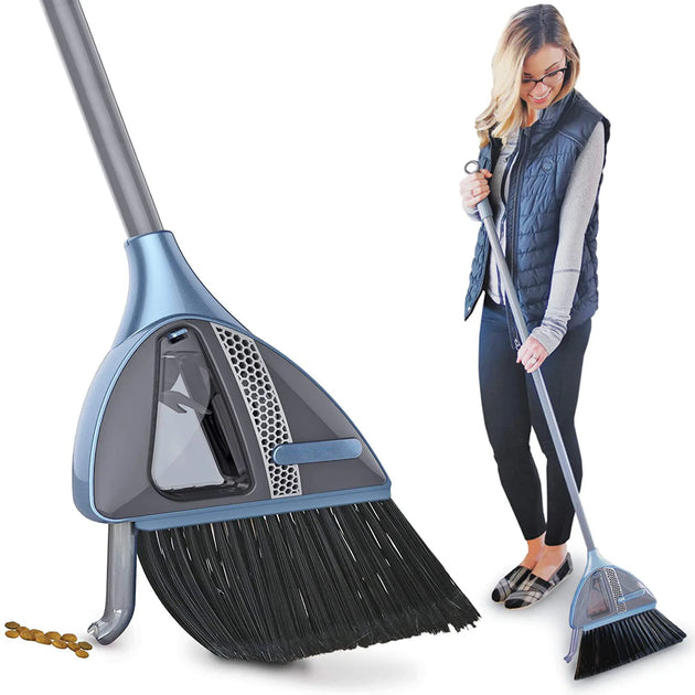 Cordless 2-In-1 Sweeper Cleaning Tool with Built -In Vacuum Broom Vacuum Cleaner Lazy Broom Stitched Track Broom Cleaning Brush