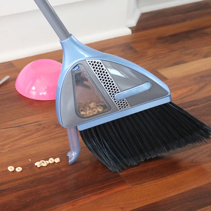 Cordless 2-In-1 Sweeper Cleaning Tool with Built -In Vacuum Broom Vacuum Cleaner Lazy Broom Stitched Track Broom Cleaning Brush