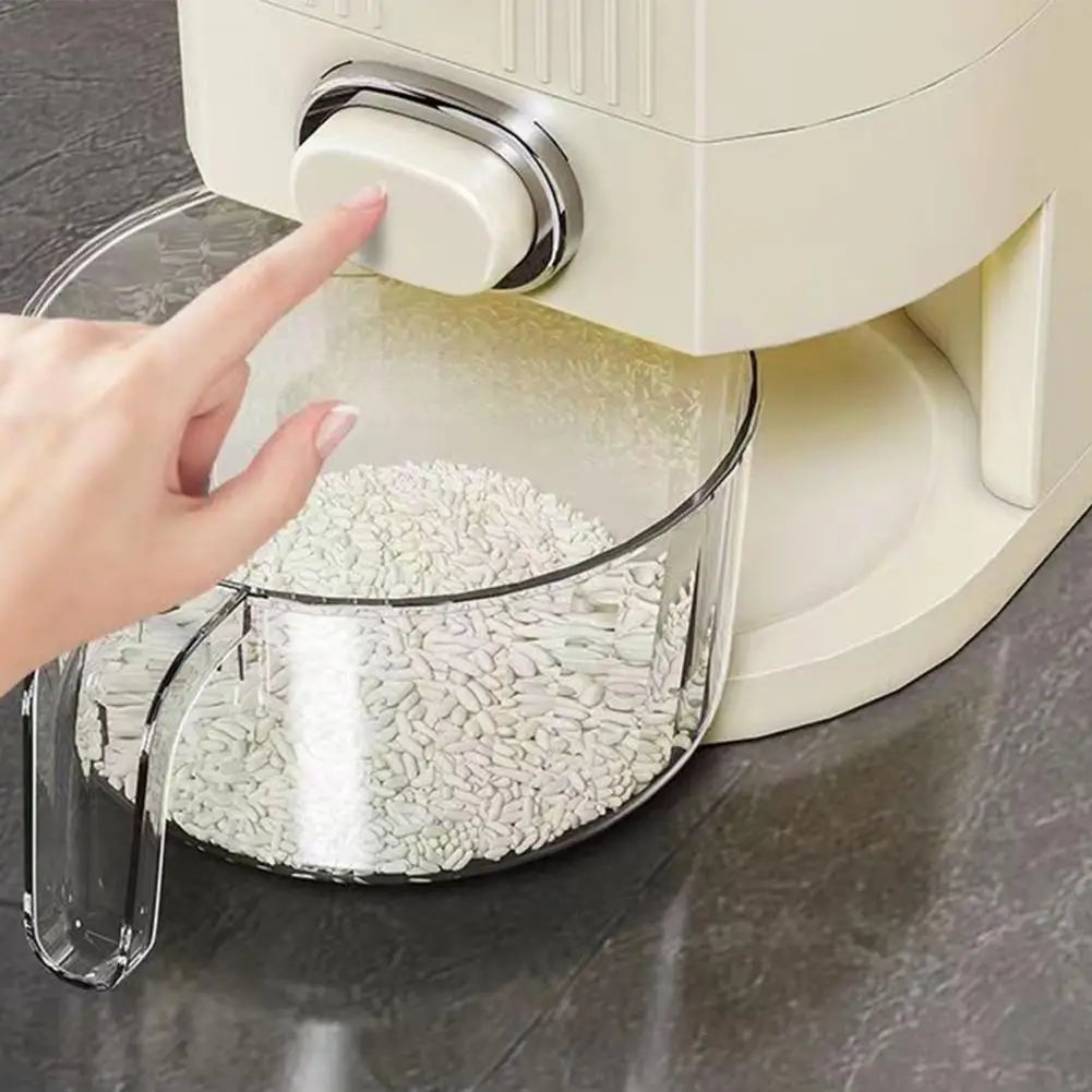 Food Grade Rice Dispenser Rice Storage Container Rice Dispenser Capacity Visible Container for Flour Beans Cereal Grains