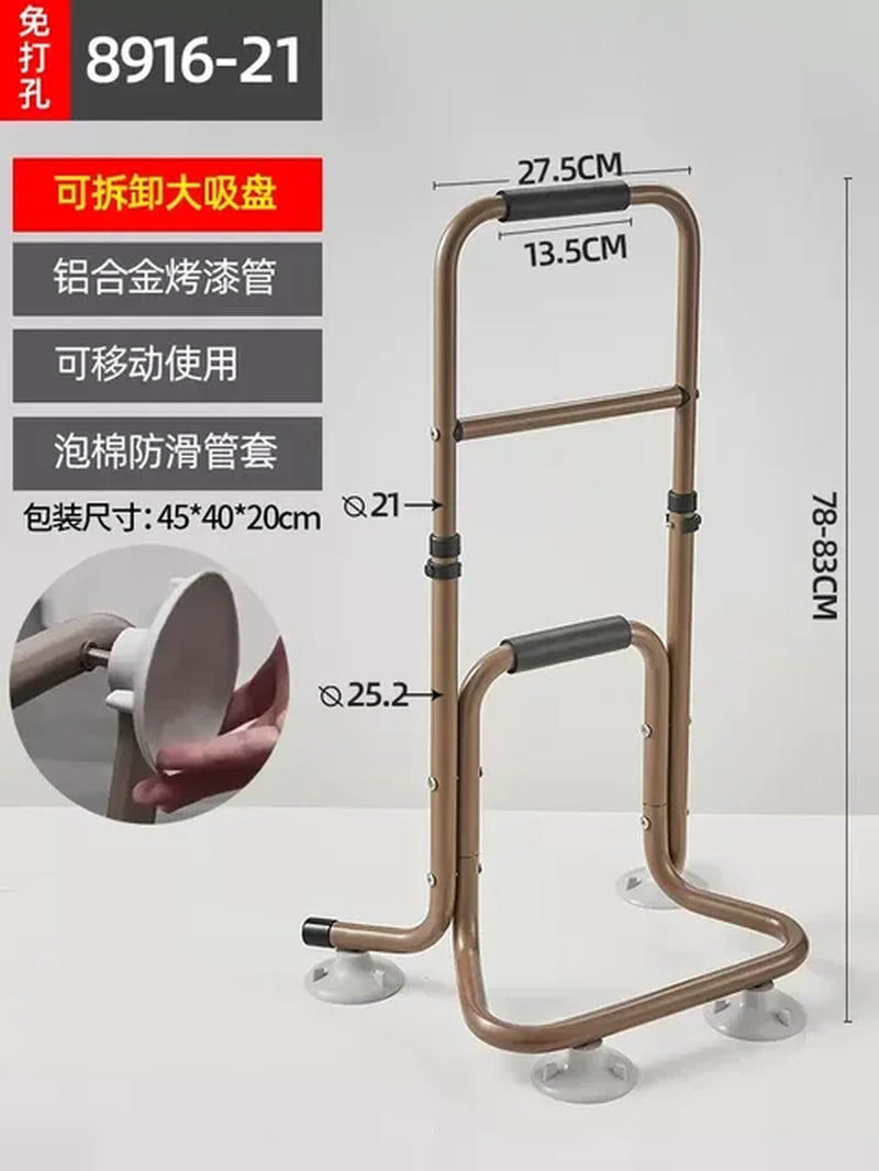 Non-Perforated Handrail Railings Crutches Get-Up Aids Walkers for Elderly Home Bed Frame Handles Mobility Aids Strong Durable