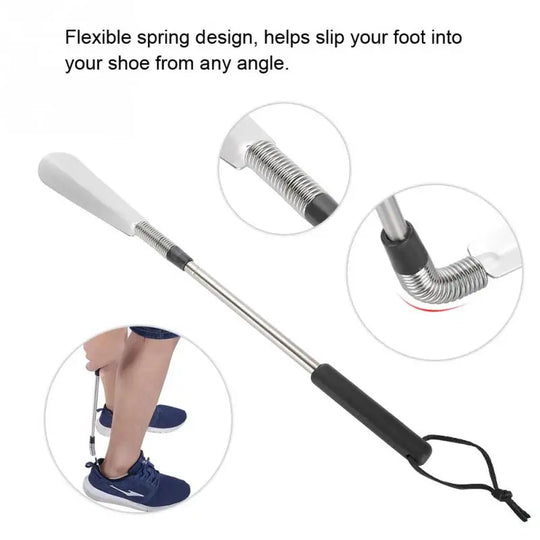 Universal Portable Home Supply Stainless Steel Shoes Lifter Spoon Durable Tool Wearing Long Handle Pull Professional Shoehorn