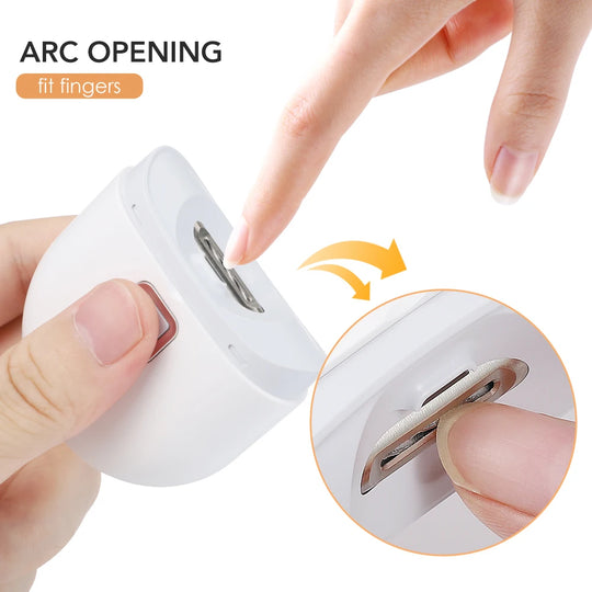 Electric Nail Clippers with Light Automatic Nail Trimmer USB Charging Nail Cutter Manicure for Baby Adult Care Scissors Tools