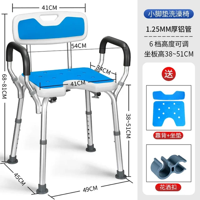 Folding Disabled Shower Seat Elderly Persons Care Products Shower Seat Ultralight Designer Silla Para Ducha Bathroom Furniture